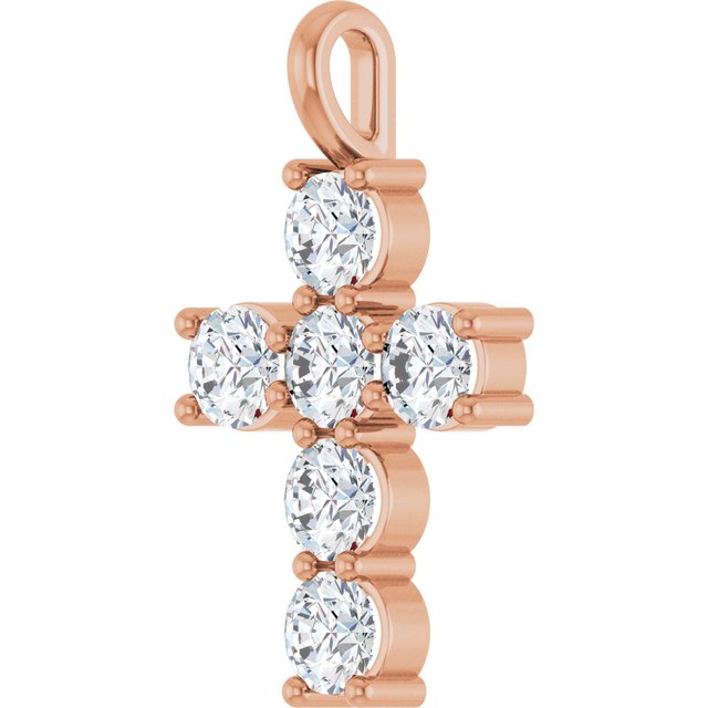 10K Rose 1 1/2 CTW Lab-Grown Diamond Pendant