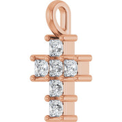 10K Rose 1/4 CTW Lab-Grown Diamond Pendant