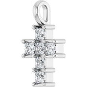 10K White 1/4 CTW Lab-Grown Diamond Pendant