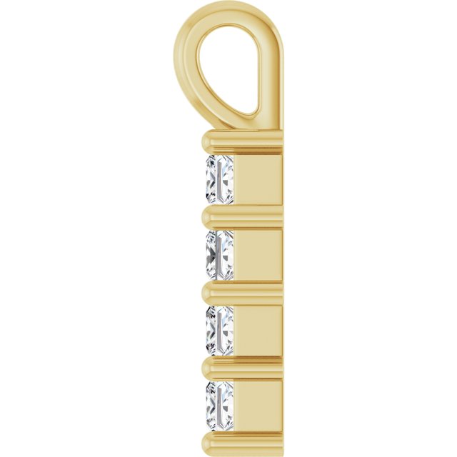 10K Yellow 1/4 CTW Lab-Grown Diamond Pendant
