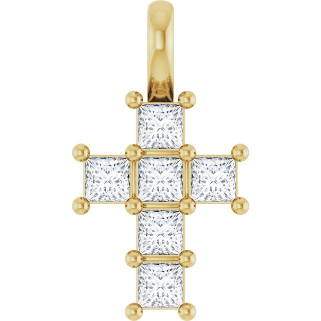 10K Yellow 1/4 CTW Lab-Grown Diamond Pendant