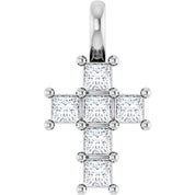 10K White 1/4 CTW Lab-Grown Diamond Pendant