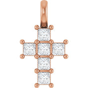 10K Rose 1/4 CTW Lab-Grown Diamond Pendant