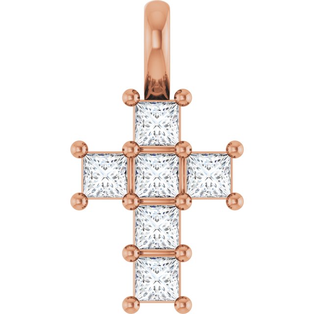 10K Rose 1/4 CTW Lab-Grown Diamond Pendant