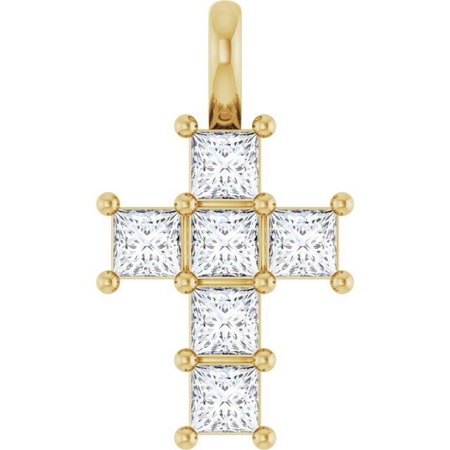 10K Yellow 1/2 CTW Lab-Grown Diamond Pendant