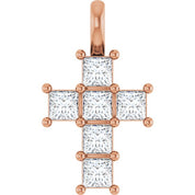 10K Rose 1/2 CTW Lab-Grown Diamond Pendant