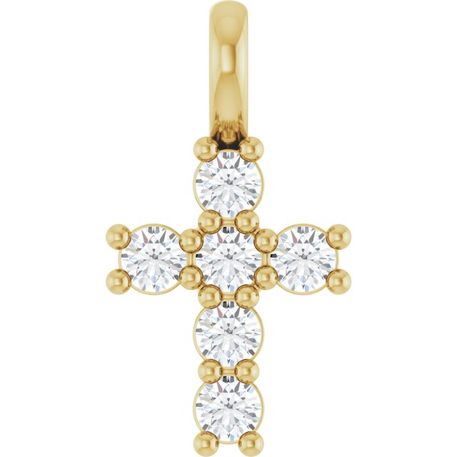 10K Yellow 1/6 CTW Lab-Grown Diamond Pendant
