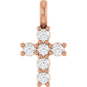 10K Rose 1/6 CTW Lab-Grown Diamond Pendant