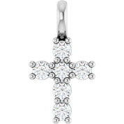 10K White 1/6 CTW Lab-Grown Diamond Pendant