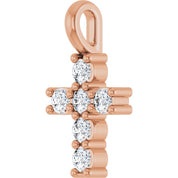 10K Rose 1/6 CTW Lab-Grown Diamond Pendant