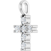 10K White 1/6 CTW Lab-Grown Diamond Pendant