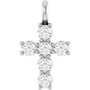 10K White 1/2 CTW Lab-Grown Diamond Pendant