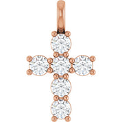 10K Rose 1/2 CTW Lab-Grown Diamond Pendant