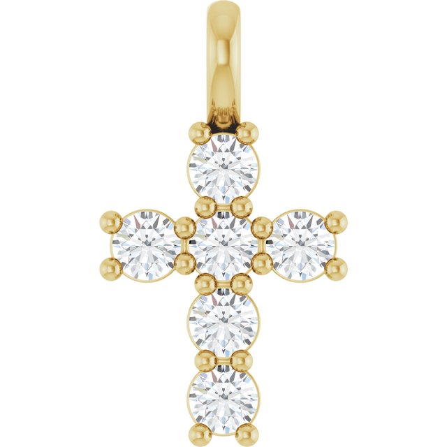 10K Yellow 1/3 CTW Lab-Grown Diamond Pendant