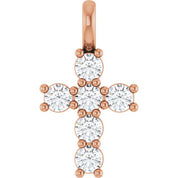 10K Rose 1/3 CTW Lab-Grown Diamond Pendant