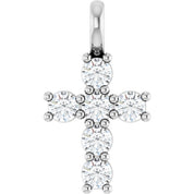 10K White 1/3 CTW Lab-Grown Diamond Pendant