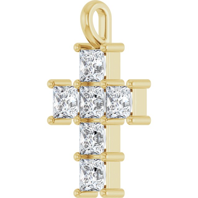 10K Yellow 1 1/2 CTW Lab-Grown Diamond Pendant