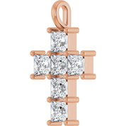 10K Rose 1 1/2 CTW Lab-Grown Diamond Pendant