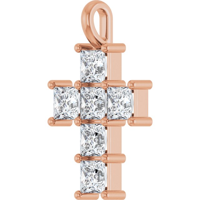 10K Rose 1 1/2 CTW Lab-Grown Diamond Pendant