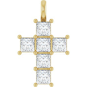 10K Yellow 1 1/2 CTW Lab-Grown Diamond Pendant