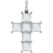 10K White 1 1/2 CTW Lab-Grown Diamond Pendant