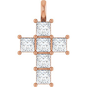 10K Rose 1 1/2 CTW Lab-Grown Diamond Pendant