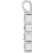 10K White 1 CTW Lab-Grown Diamond Pendant
