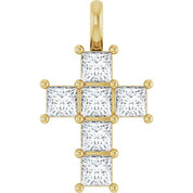10K Yellow 1 CTW Lab-Grown Diamond Pendant