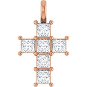 10K Rose 1 CTW Lab-Grown Diamond Pendant
