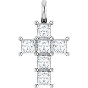 10K White 1 CTW Lab-Grown Diamond Pendant