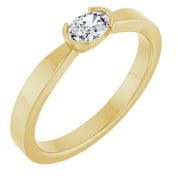 14K Yellow 1/4 CT Natural Diamond Ring