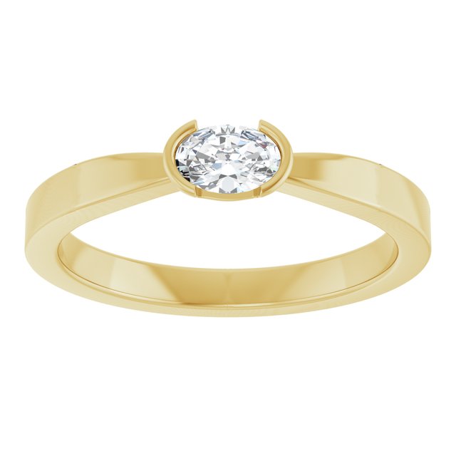 14K Yellow 1/4 CT Natural Diamond Ring