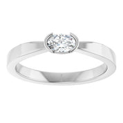 14K White 1/4 CT Natural Diamond Ring