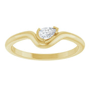14K Yellow 1/6 CT Natural Diamond Ring