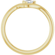 14K Yellow 1/6 CT Natural Diamond Ring