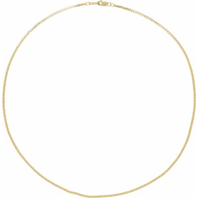 14K Yellow Gold-Filled 1.7 mm Serpentine 24" Chain