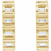 14K Yellow 1/5 CTW Natural Diamond 11.6 mm Hoop Earrings