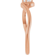 14K Rose 1/6 CT Lab-Grown Diamond  Ring