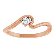 14K Rose 1/6 CT Lab-Grown Diamond  Ring