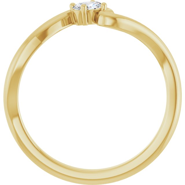 14K Yellow 1/6 CT Lab-Grown Diamond  Ring