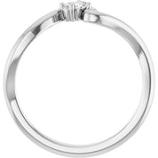 14K White 1/6 CT Lab-Grown Diamond  Ring