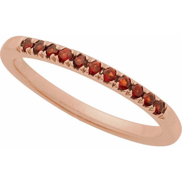 14K Rose Natural Mozambique Garnet Ring