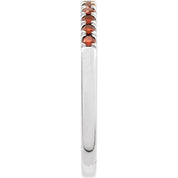 Sterling Silver Natural Mozambique Garnet Ring