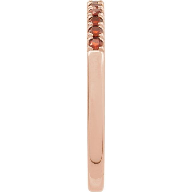 14K Rose Natural Mozambique Garnet Ring