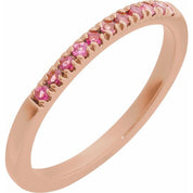 14K Rose Natural Pink Tourmaline Ring