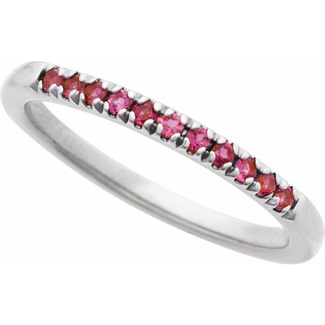 Sterling Silver Natural Pink Tourmaline Ring
