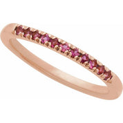 14K Rose Natural Pink Tourmaline Ring