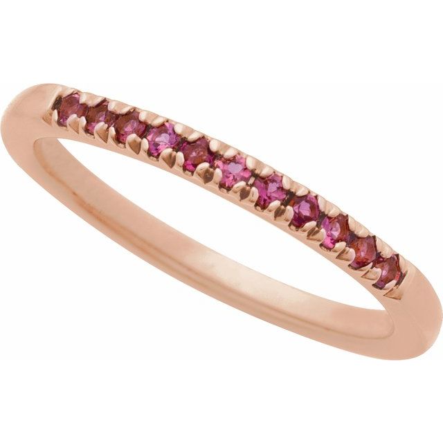 14K Rose Natural Pink Tourmaline Ring
