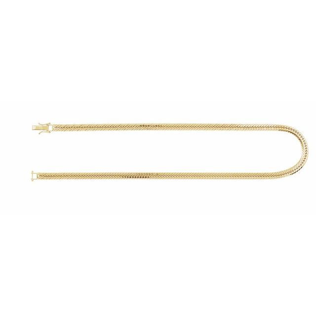 18K Yellow 6.2 mm Diamond-Cut Curb 20" Chain