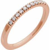 14K Rose 1/6 CTW Natural Diamond Ring